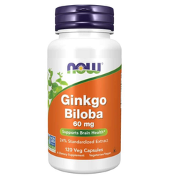 NOW FOODS Ginkgo Biloba ekstrakt 50:1 - Miłorząb Japoński 120 kaps