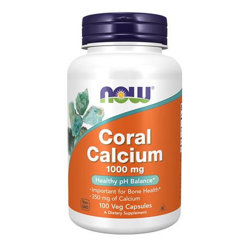 NOW FOODS Wapno Koralowe - Coral Calcium 1000mg 100 vkaps