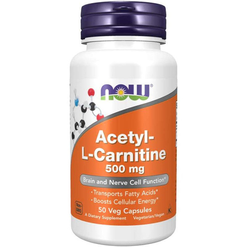 NOW FOODS Acetyl L-Karnityna HCI 500mg 50 vkaps