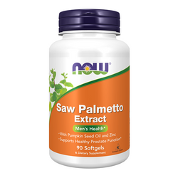 NOW FOODS Saw Palmetto Extract - Palma Sabalowa + Olej z nasion dyni + Cynk 90 kaps