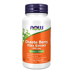 NOW FOODS Niepokalanek Pospolity - Chaste Berry Vitex Extract 300mg 90 vkaps