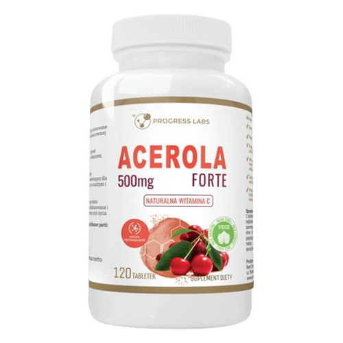 PROGRESS LABS Acerola Forte 500mg Naturalna Witamina C 120 tab