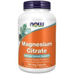 NOW FOODS Magnesium Citrate - Cytrynian Magnezu 240 vkaps