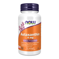 NOW FOODS Astaksantyna (Astaxanthin) 4mg 90 kaps