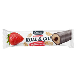 CORNEXI ROLL & GO Baton Owsiany z Nadzieniem Truskawkowym 30 g