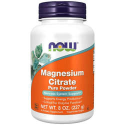 NOW FOODS Magnesium Citrate - Magnez cytrynian magnezu 227 g