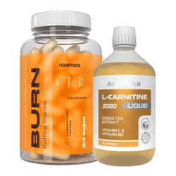 nowmax® Burn Cutting Thermo 60 kaps + ACTIVLAB L-Carnitine 3000 liquid 500 ml