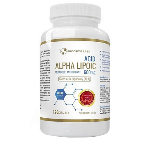 PROGRESS LABS Alpha Lipoic Acid 600mg 120 vkaps