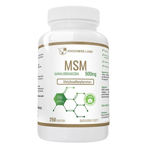 PROGRESS LABS MSM 500mg 250 tabs