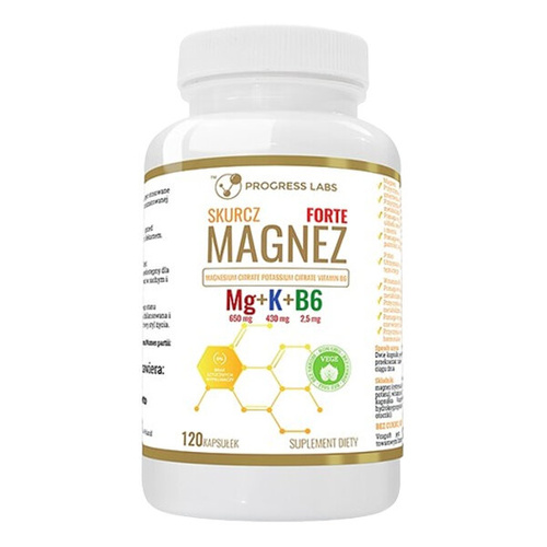 PROGRESS LABS Magnez + Potas + Witamina B6 Forte 120 kaps