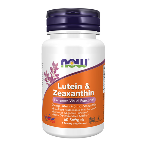 NOW FOODS Luteina 25mg + Zeaksantyna 5mg 60 kaps