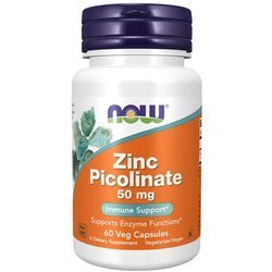 NOW FOODS Zinc Picolinate Pikolinian Cynku 50mg 60 vkaps