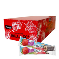 32x CORNEXI ROLL & GO Baton Owsiany z Nadzieniem Truskawkowym Bez Cukru 30 g