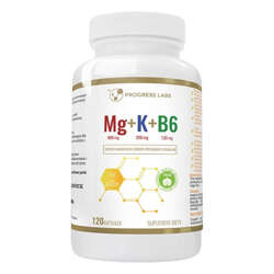 PROGRESS LABS Magnez + Potas Cytrynian + P-5-P 120 kaps