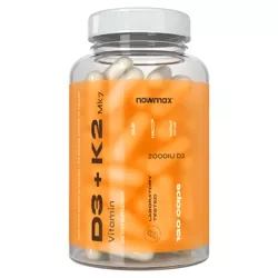 nowmax®Vitamin K2 MK-7 100mcg + D3 2000IU 50mcg 120 kaps