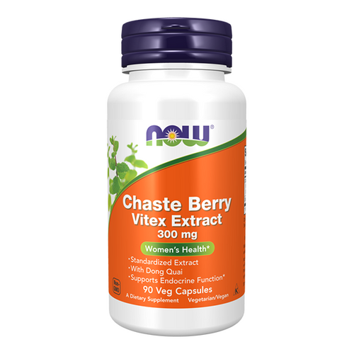 NOW FOODS Niepokalanek Pospolity - Chaste Berry Vitex Extract 300mg 90 vkaps