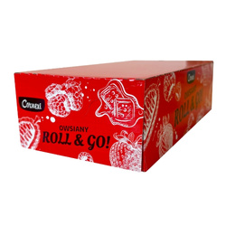 32x CORNEXI ROLL & GO Baton Owsiany z Nadzieniem Truskawkowym Bez Cukru 30 g
