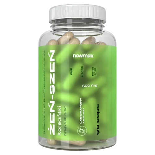  nowmax® Ginseng Żeń-Szeń Koreański 500mg 90 kaps