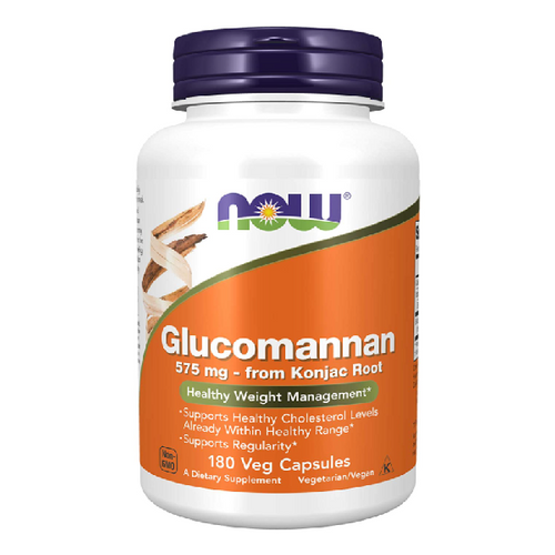 NOW FOODS Glucomannan 575mg Konjac Root 180 kaps