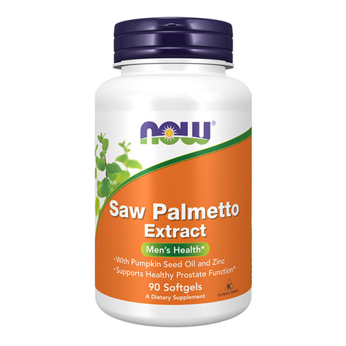 NOW FOODS Saw Palmetto Extract - Palma Sabalowa + Olej z nasion dyni + Cynk 90 kaps