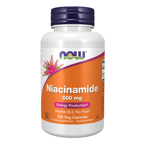 NOW FOODS Witamina B3 - Niacyna (Niacinamide) 500mg 100 kaps