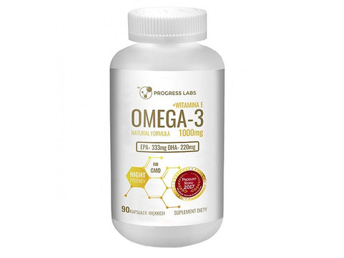 PROGRESS LABS Omega 3 + Vitamina E 1000mg 90 kaps