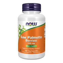 NOW FOODS Saw Palmetto Berries - Palma Sabałowa 550mg 100 vkaps