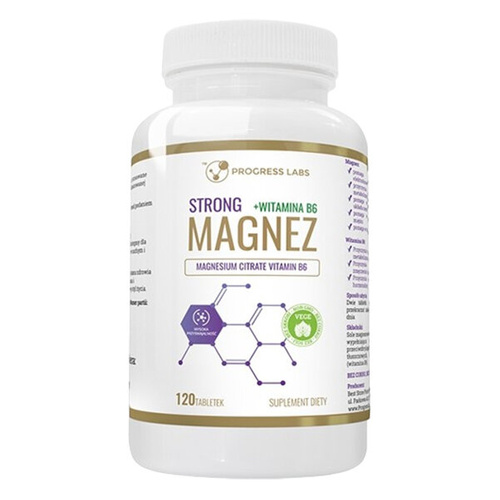 PROGRESS LABS Magnez Strong + Witamina B6 120 kaps