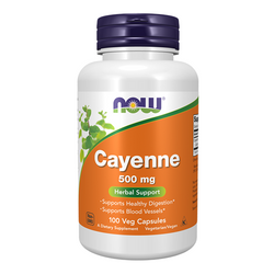 NOW FOODS Cayenne - Pieprz kajeński 500mg 100 vkaps