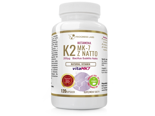 PROGRESS LABS Witamina K2 vitaMK7 200mcg 120 kaps