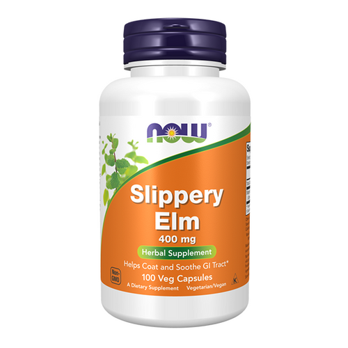 NOW FOODS Slippery Elm - Wiąz Czerwony 400mg 100 kaps