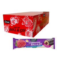 32 x CORNEXI ROLL & GO Baton Owsiany z Nadzieniem Malinowym Bez Glutenu 30 g