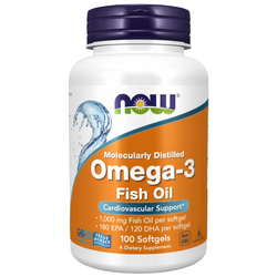 NOW FOODS Omega 3 DHA 120mg + EPA 180mg 100 kaps