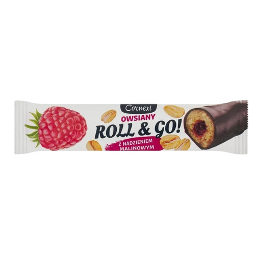 32x CORNEXI ROLL & GO Baton Owsiany z Nadzieniem Malinowym 30 g