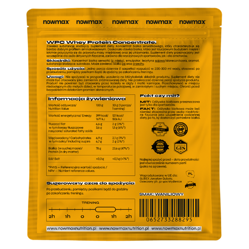 20x nowmax® WPC 80 Whey Protein Concentrate 30 g